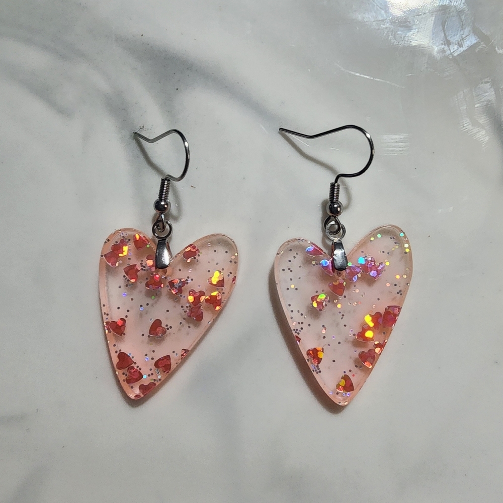 Sparkle Bloom Acrylic Drop Earrings